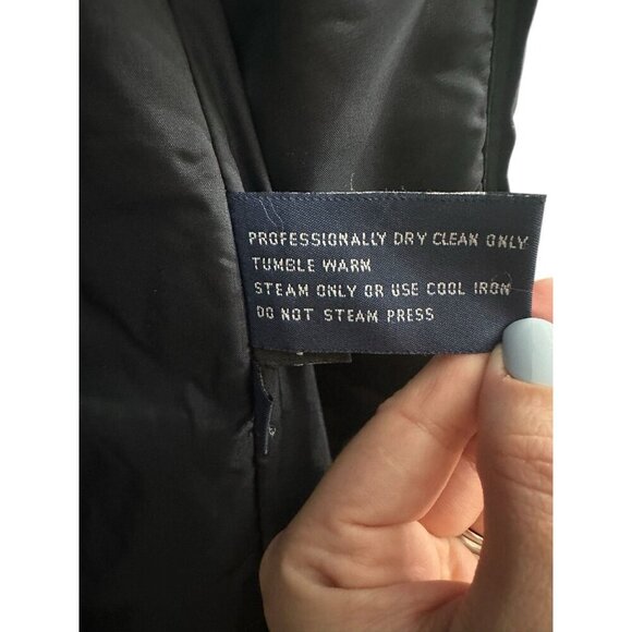 AMR Long Trench Coat Women’s 10R Black Thinsulate Pockets Lined Outdoor - Picture 6 of 10